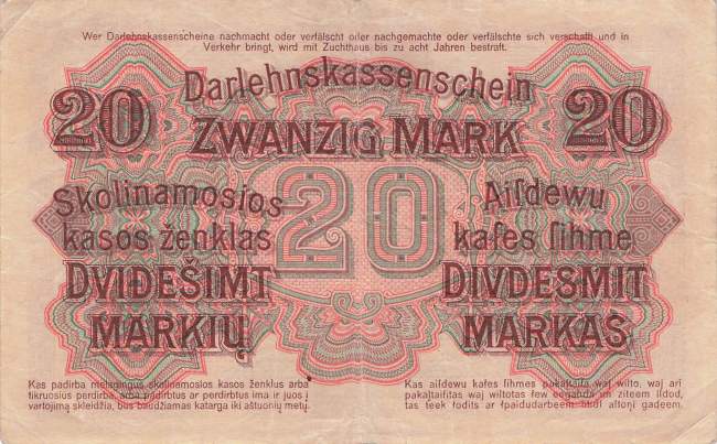 ro. 468 B 20 Mark 1918